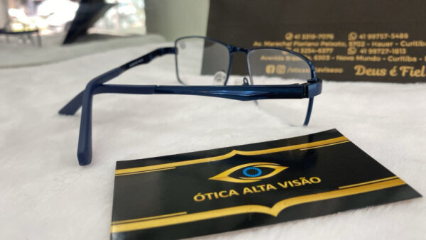 Óculos Metal Azul Masculino